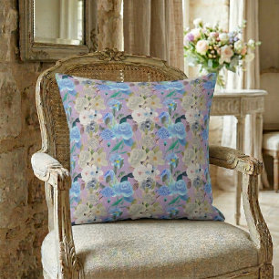 Elegante Moderne Whimsical Bloemrijke Strepen Lave Kussen