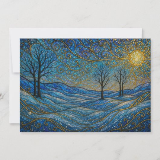 Elegante Moderne Whimsical Unieke Boho Kerstkaart (Voorkant)