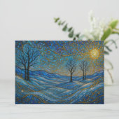 Elegante Moderne Whimsicale Unieke Boho Kerstkaart (Staand voorkant)