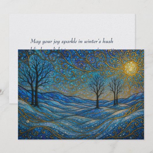 Elegante Moderne Whimsicale Unieke Boho Kerstkaart (Voorkant / Achterkant)