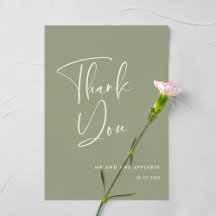 Elegante & moderne wijze groene bruiloft Dank u ka