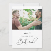 Elegante moderne 'Wil je mijn getuige zijn' fotoka Kaart (Voorkant)
