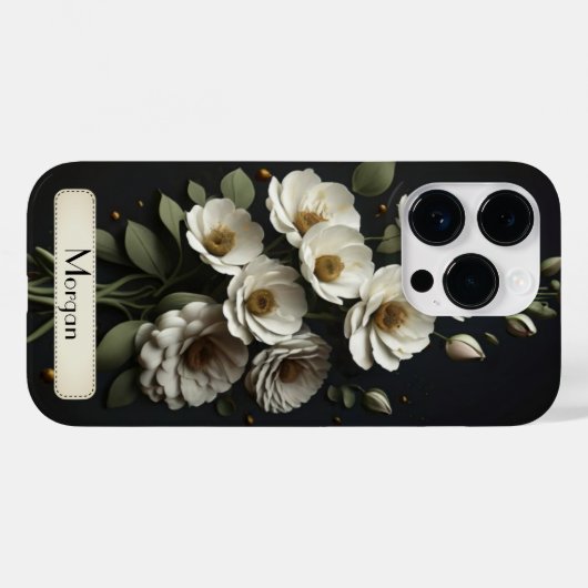 Elegante Moderne Wildbloemen 3D bloem Case-Mate iPhone Case (Achterkant (horizontaal))