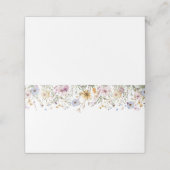 Elegante Moderne Wildbloemen Bruiloft Plaats Kaart Plaatskaartje (Buitenkant ongevouwen)