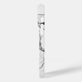 Elegante moderne Wildbloemen wit en zwart Case-Mate iPhone Case (Achterkant / Links)