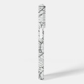 Elegante moderne Wildbloemen wit en zwart Case-Mate iPhone Case (Achterkant / Rechts)