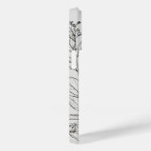 Elegante moderne Wildbloemen wit en zwart Case-Mate iPhone Case (Achterkant / Rechts)