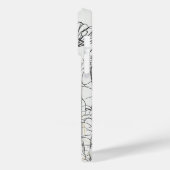 Elegante moderne Wildbloemen wit en zwart Case-Mate iPhone Case (Achterkant / Links)