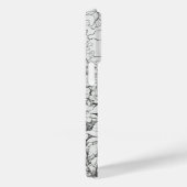 Elegante moderne Wildbloemen wit en zwart Case-Mate iPhone Case (Achterkant / Rechts)