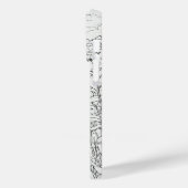 Elegante moderne Wildbloemen wit en zwart Case-Mate iPhone Case (Achterkant / Links)