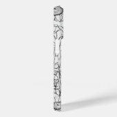 Elegante moderne Wildbloemen wit en zwart Case-Mate iPhone Case (Achterkant / Rechts)