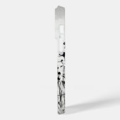 Elegante moderne Wildbloemen wit en zwart Case-Mate iPhone Case (Achterkant / Links)