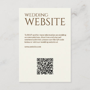 Elegante moderne wilde bloem off-white bruiloft informatiekaartje
