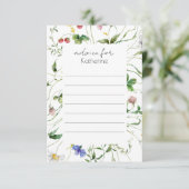 Elegante Moderne Wilde Bloem Witte Afgestudeerde Informatiekaartje (Staand voorkant)