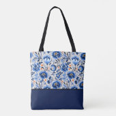 Elegante moderne wilde bloemen aangepaste bruidsme tote bag (Achterkant)