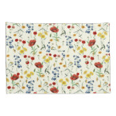 Elegante moderne wilde bloemen wit kussensloop (Achterkant-Rechts)