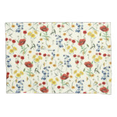 Elegante moderne wilde bloemen wit kussensloop (Voorkant-Links)