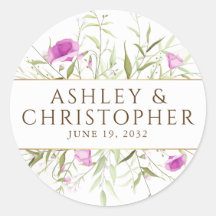 Elegante moderne Wildflower bruiloft