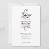 Elegante moderne Wildflower bruiloft Save The Date (Voorkant)