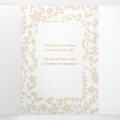 Elegante moderne winter botanische foto-goud drieluik kaart (Binnenkant midden)