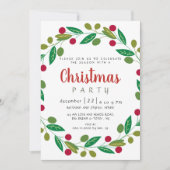 Elegante moderne wintergroen Kerstfeest Kaart (Voorkant)