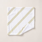 Elegante moderne witte gestippelde gouden lijnen m bad handdoek (Wasdoekje)
