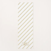 Elegante moderne witte gestippelde gouden lijnen m yogamat (Voorkant)