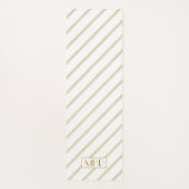 Elegante moderne witte gestippelde gouden lijnen m yogamat (Achterkant)