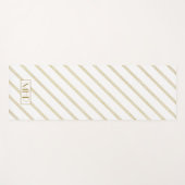 Elegante moderne witte gestippelde gouden lijnen m yogamat (Voorkant (horizontaal))