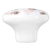 elegante moderne witte marmer roos gouden anananas keramische knop (Zijkant)