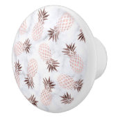 elegante moderne witte marmer roos gouden anananas keramische knop (Rechts)