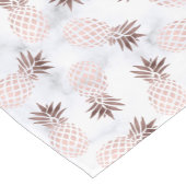 elegante moderne witte marmer roos gouden anananas korte tafelloper (Hoek)