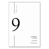 Elegante moderne witte minimalistische bruiloft zi kaart (Achterkant)