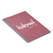 elegante moderne witte roze bridesmaïde notitieboek (Rechterzijde)