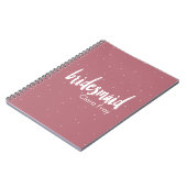 elegante moderne witte roze bridesmaïde notitieboek (Linkerzijde)
