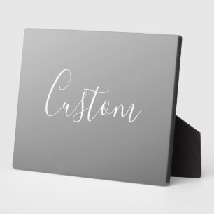 Elegante moderne witte script schrijven grijs verl fotoplaat
