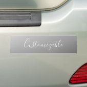 Elegante moderne witte script schrijven grijze gra bumpersticker (Op auto)