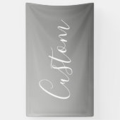 Elegante moderne witte script schrijven grijze gra spandoek (Verticaal)