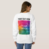 Elegante moderne witte Sjabloon vrouwen op maat Trui (Achterkant volledig)