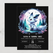 Elegante moderne wolf verjaardag kaart (Voorkant / Achterkant)