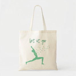 Elegante Moderne Yoga Asana Meditatie Boodschappen Tote Bag