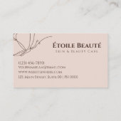 Elegante moderne zachte blush vlinder schoonheid m visitekaartje (Achterkant)