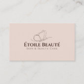 Elegante moderne zachte blush vlinder schoonheid m visitekaartje (Voorkant)