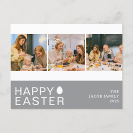 Elegante moderne zegen Pasen Familie drie foto's Feestdagenkaart