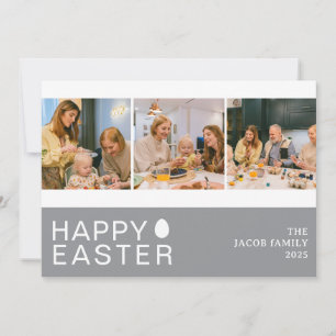 Elegante moderne zegen Pasen Familie drie foto's Feestdagenkaart