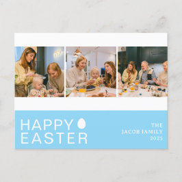Elegante moderne zegen Pasen Familie drie foto's Feestdagenkaart