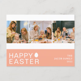Elegante moderne zegen Pasen Familie drie foto's Feestdagenkaart