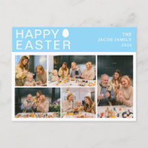 Elegante moderne zegen Pasen Familie Vijf foto