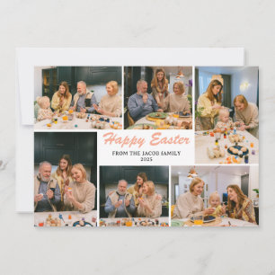 elegante Moderne Zegeningen Pasen familie 6 foto Feestdagenkaart