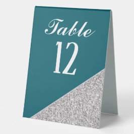Elegante moderne zilveren glitter op Blauwgroen